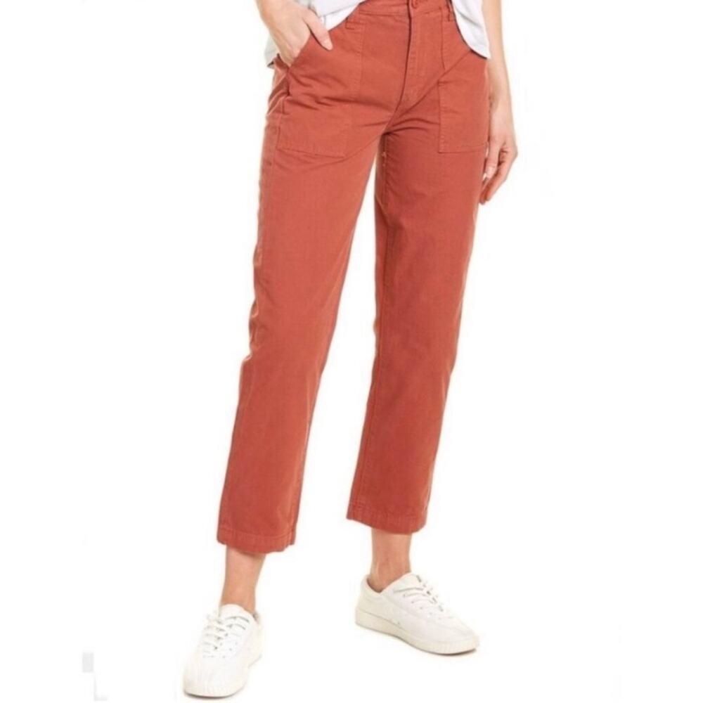 NWT Joe's Jeans Utility Straight Crop Brick Red Pants 29